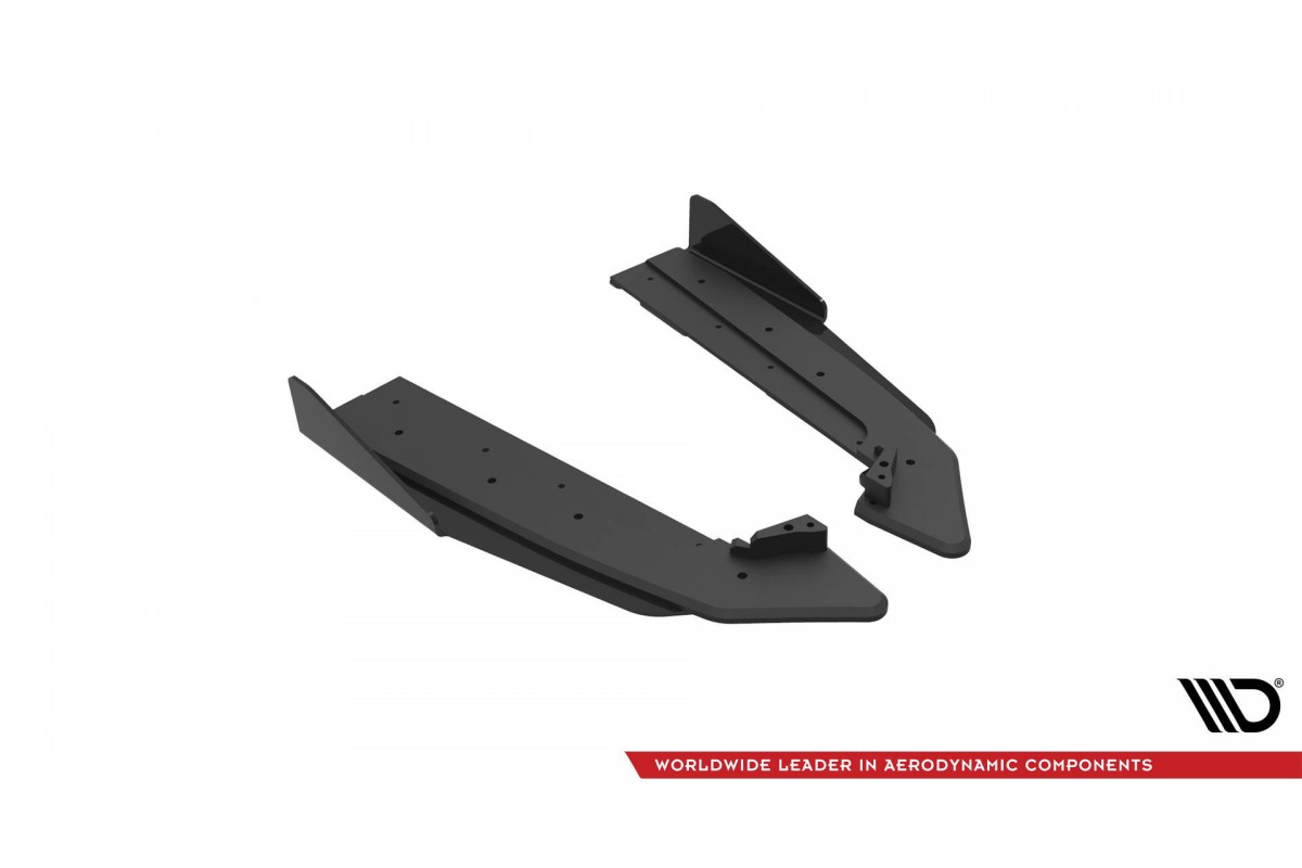 Street Pro Rear Side Splitters V.1 + Flaps Ford Mustang GT Mk6 Facelift