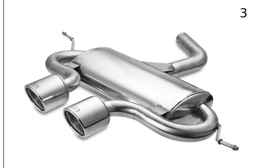 Volkswagen Golf VI, Golf Mk5 R32, Scirocco 3 Sports Exhaust Muffler Exhaust
