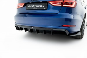Rear Valance Audi A3 Sedan 8V  (Version with dual exhaust tips on one side) - Version with dual exhaust tips on one side