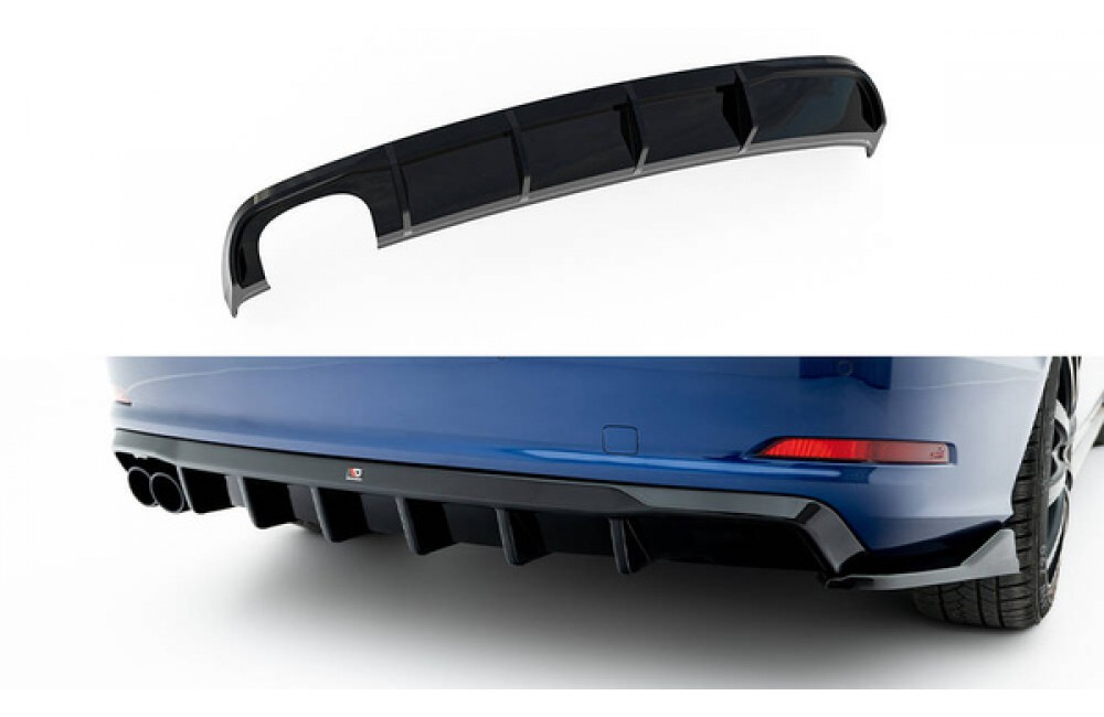 Rear Valance Audi A3 Sedan 8V  (Version with dual exhaust tips on one side) - Version with dual exhaust tips on one side