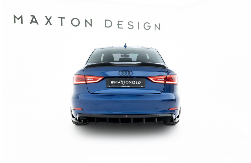 Rear Valance Audi A3 Sedan 8V (Version with single exhaust tips on one side) - Version with single exhaust tips on one side