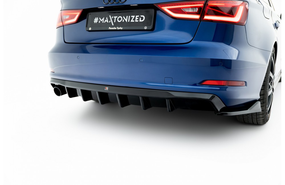 Rear Valance Audi A3 Sedan 8V (Version with single exhaust tips on one side) - Version with single exhaust tips on one side
