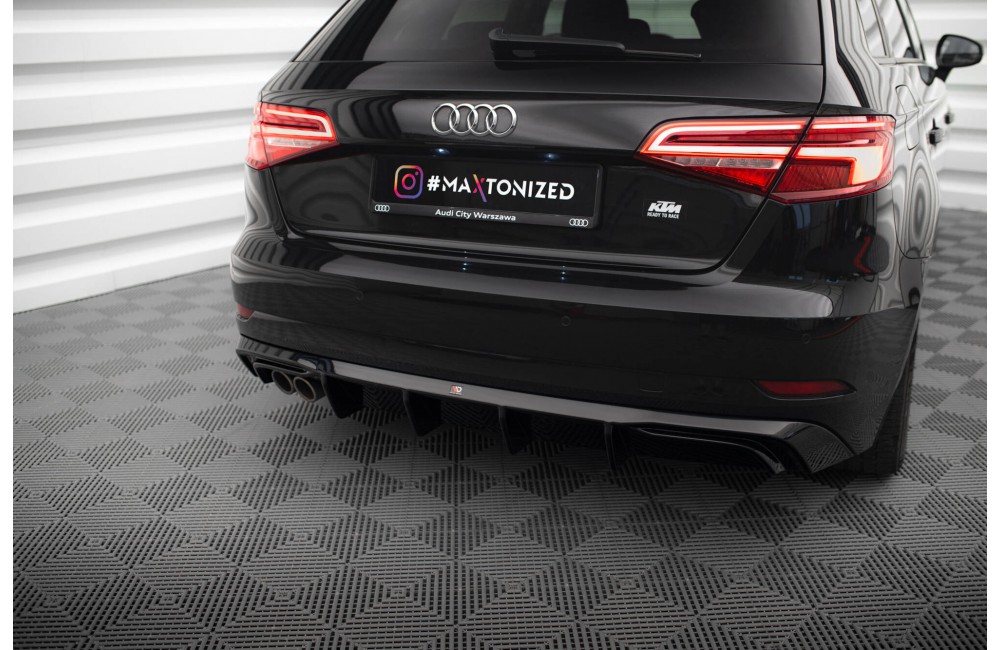 Rear Valance Audi A3 Sportback 8V Facelift (Version with double exhaust tip)