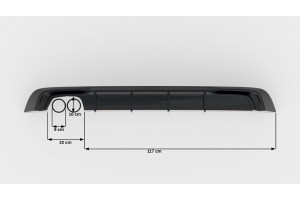 Rear Valance Audi A3 Sportback 8V Facelift (Version with double exhaust tip)