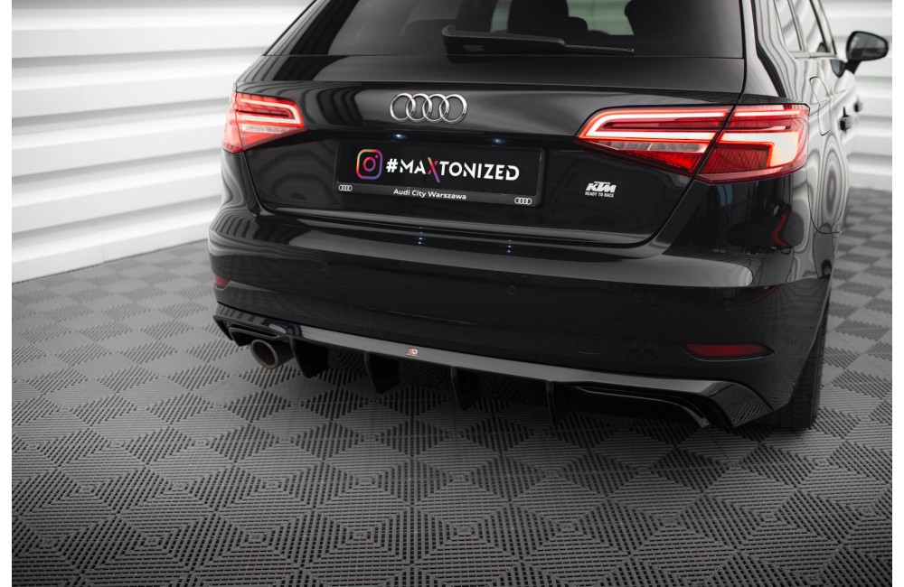 Rear Valance Audi A3 Sportback 8V Facelift (Version with one exhaust tip on single side)
