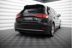 Rear Side Splitters Audi A3 Sportback 8V Facelift