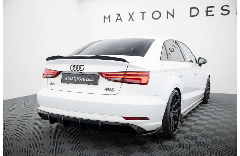 Rear Valance Audi A3 Sedan 8V Facelift (Version with single exhaust tips on one side) - Version with single exhaust tips on one side