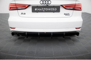 Rear Valance Audi A3 Sedan 8V Facelift (Version with single exhaust tips on one side) - Version with single exhaust tips on one side