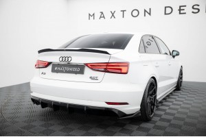 Rear Valance Audi A3 Sedan 8V Facelift (Version with single exhaust tips on one side) - Version with single exhaust tips on one side