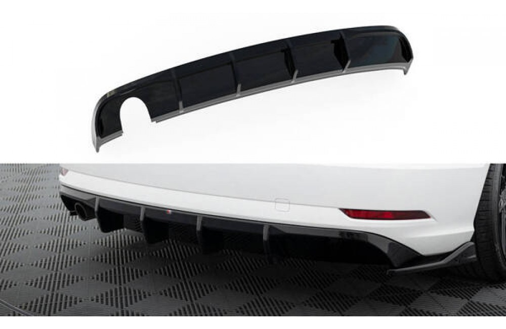 Rear Valance Audi A3 Sedan 8V Facelift (Version with single exhaust tips on one side) - Version with single exhaust tips on one side