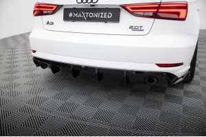 Rear Valance Audi A3 Sedan 8V Facelift  (Version with single exhaust tips on both sides) - Version with single exhaust tips on both sides