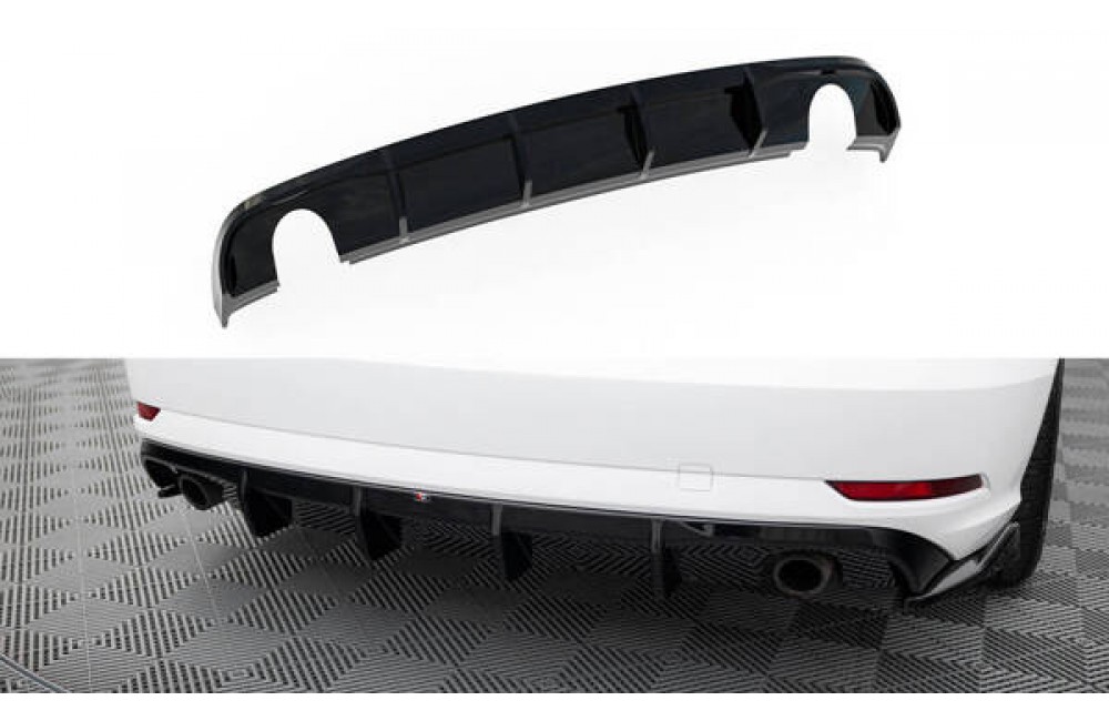 Rear Valance Audi A3 Sedan 8V Facelift  (Version with single exhaust tips on both sides) - Version with single exhaust tips on both sides