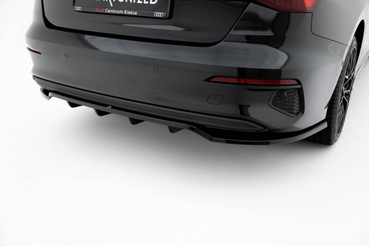 Πίσω Splitter (με κάθετους στύλους) Audi A3 Sedan 8Y
