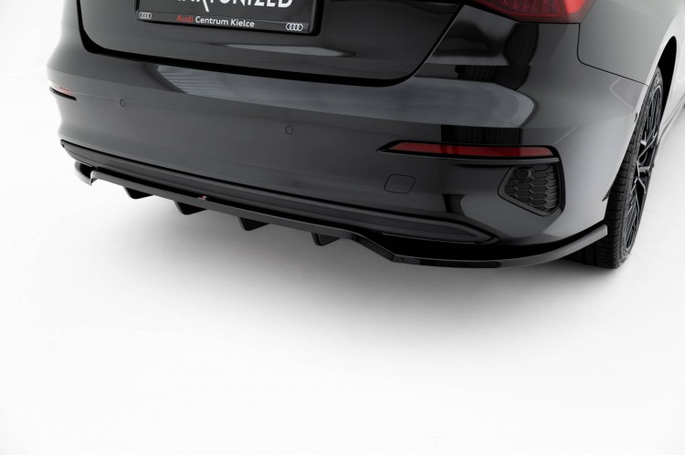 Πίσω Splitter (με κάθετους στύλους) Audi A3 Sedan 8Y