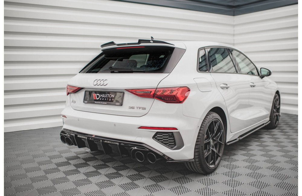 Rear Valance + Exhaust Ends Imitation Audi A3 S-Line Sportback 8Y