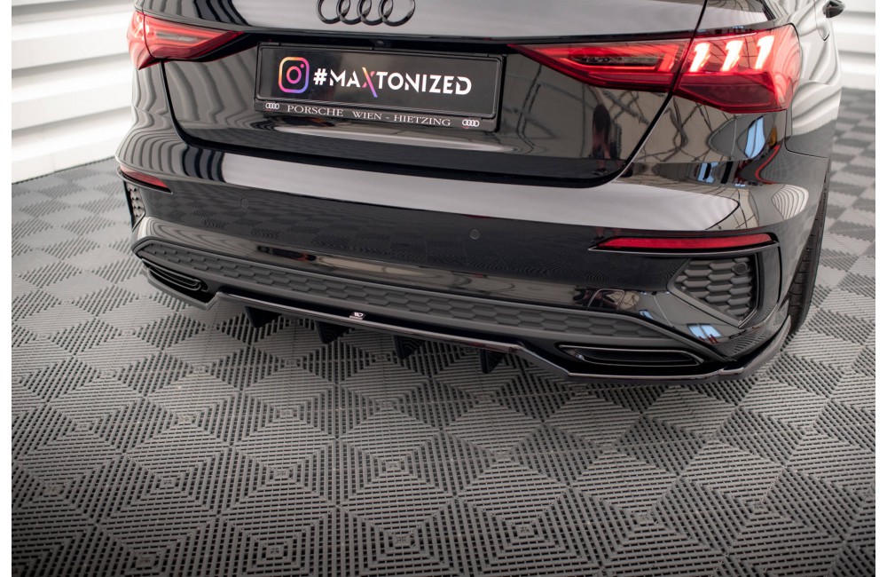 Rear Splitter (with vertical bars) Audi A3 S-Line Sedan 8Y