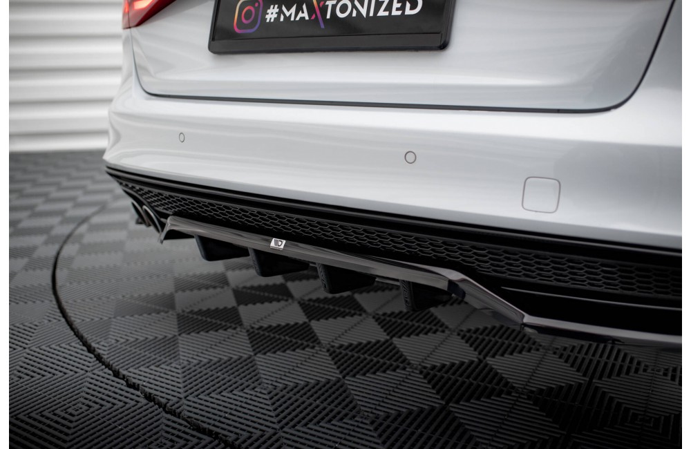 Rear Splitter (with vertical bars) Audi A4 Competition B8 Facelift