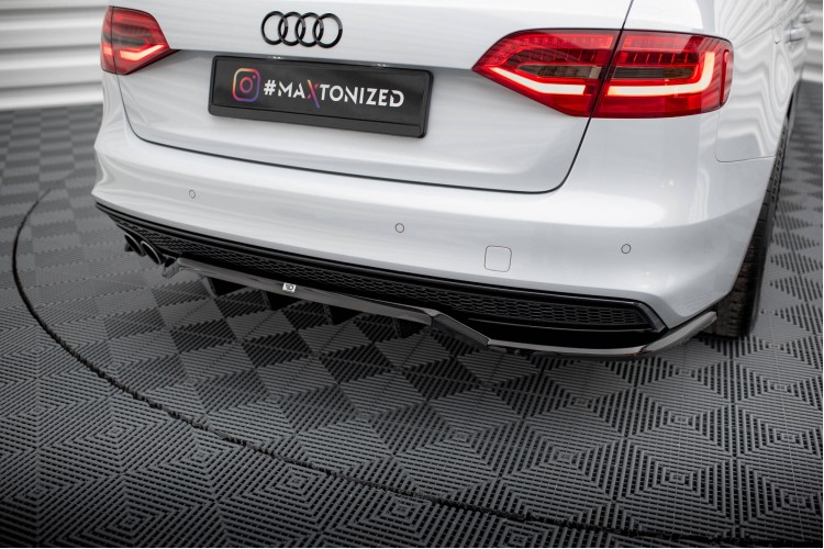 Πίσω splitter (με κατακόρυφες ράβδους) Audi A4 Competition B8 Facelift