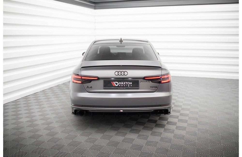 Rear Valance Audi A4 S-line B9 (Version with single exhaust tips on one side) - Version with single exhaust tips on one side
