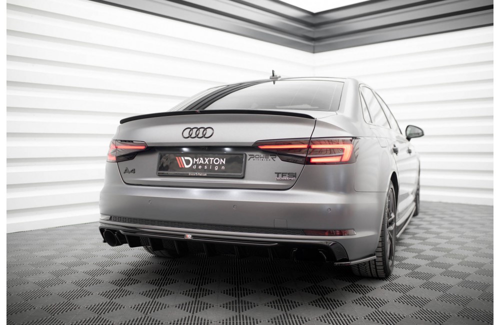 Rear Valance Audi A4 S-line B9 (Version with single exhaust tips on one side) - Version with single exhaust tips on one side