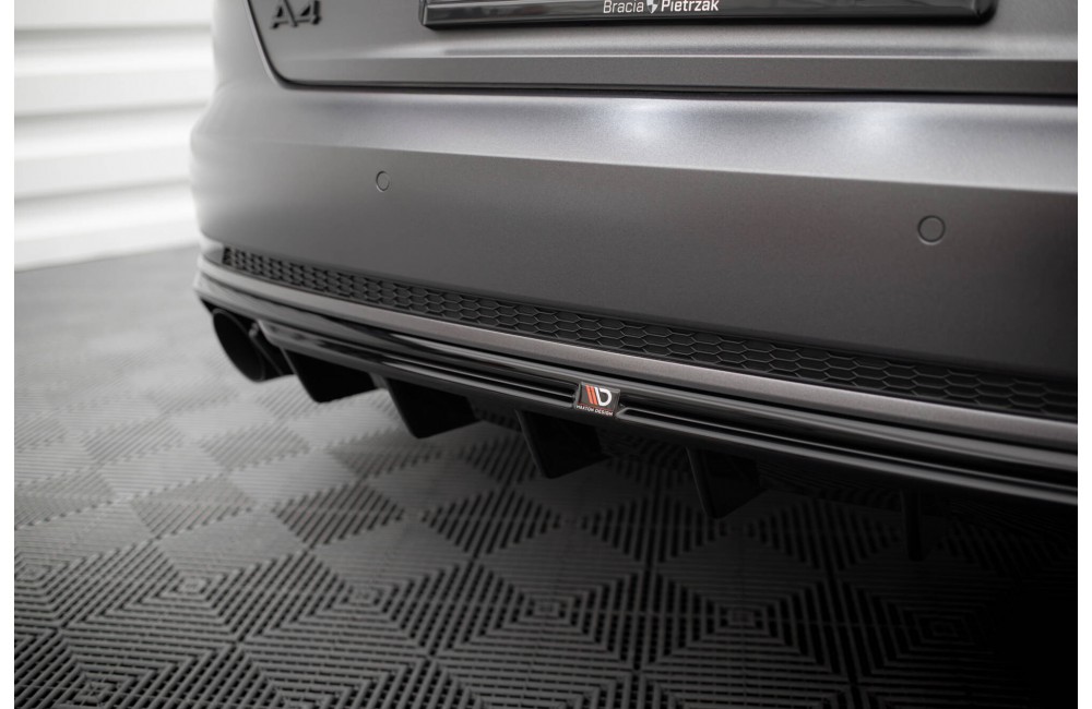 Rear Valance Audi A4 S-line B9 (Version with single exhaust tips on one side) - Version with single exhaust tips on one side