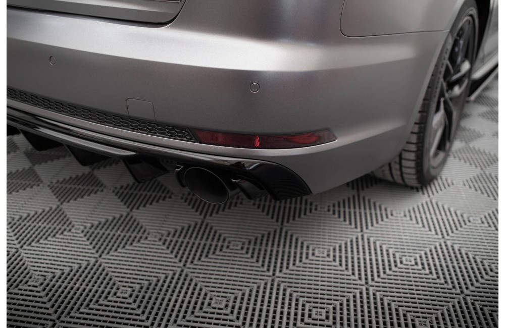 Rear Valance Audi A4 S-line B9 (Version with single exhaust tips on both sides) - Version with single exhaust tips on both sides