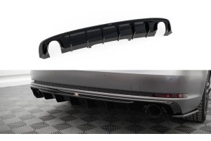 Rear Valance Audi A4 S-line B9 (Version with single exhaust tips on both sides) - Version with single exhaust tips on both sides