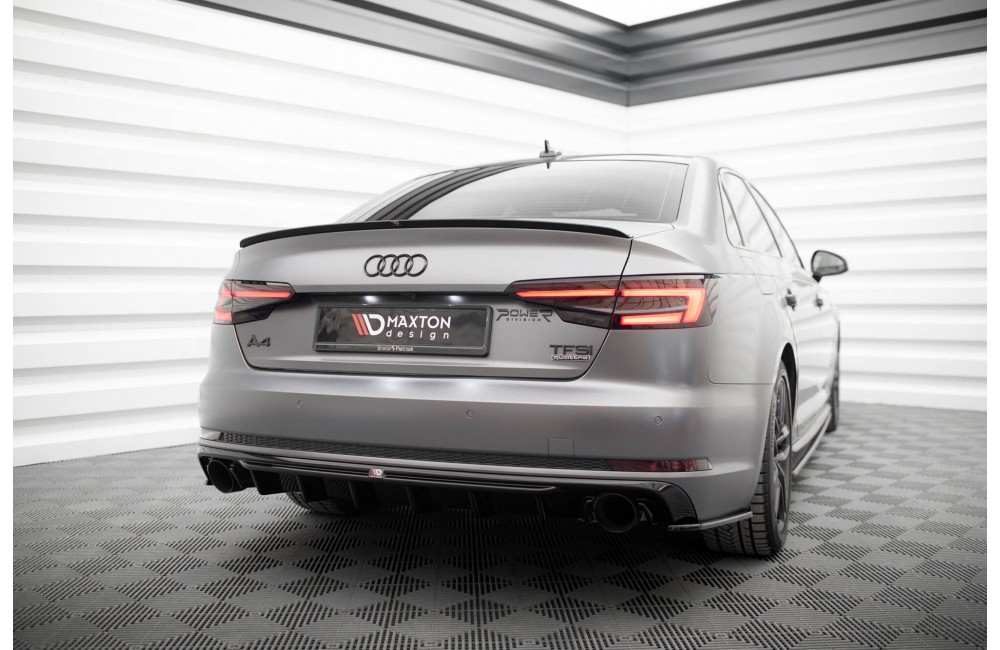 Rear Valance Audi A4 S-line B9 (Version with single exhaust tips on both sides) - Version with single exhaust tips on both sides