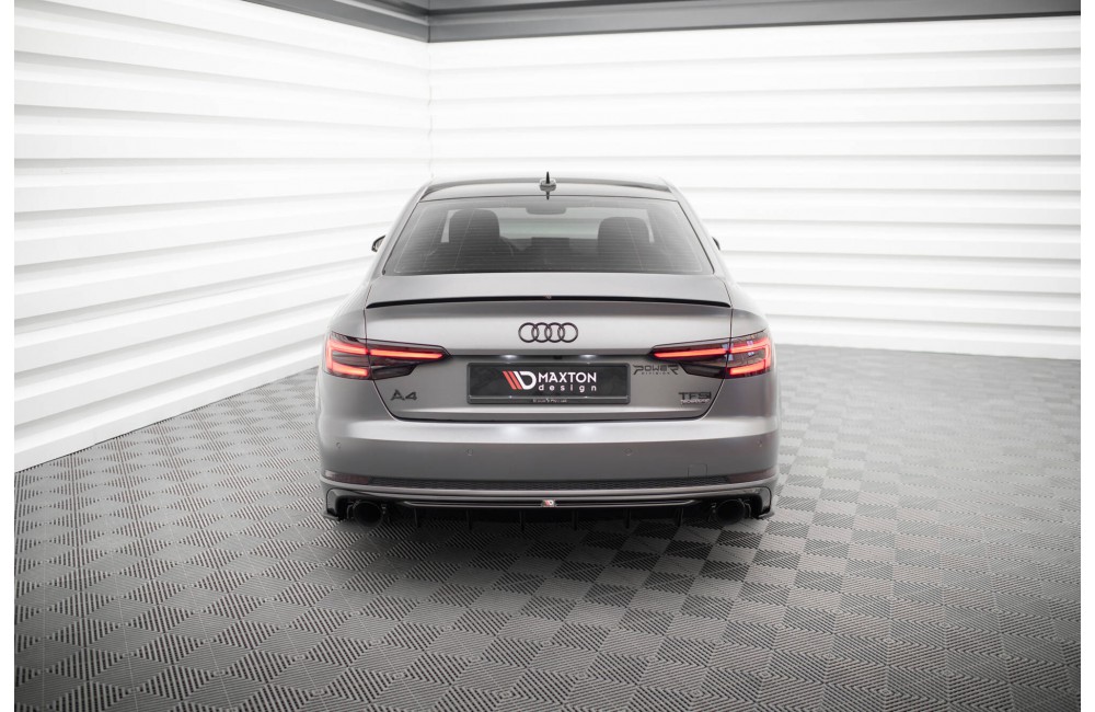 Rear Valance Audi A4 S-line B9 (Version with single exhaust tips on both sides) - Version with single exhaust tips on both sides
