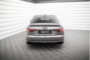 Rear Valance Audi A4 S-line B9 (Version with single exhaust tips on both sides) - Version with single exhaust tips on both sides