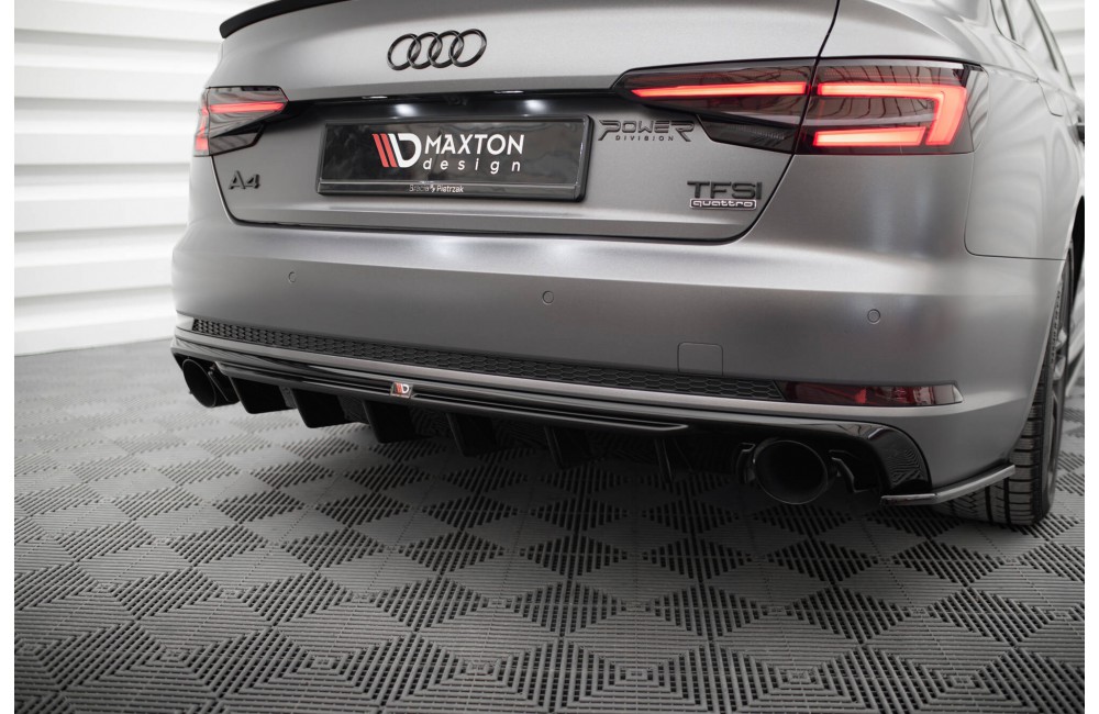 Rear Valance Audi A4 S-line B9 (Version with single exhaust tips on both sides) - Version with single exhaust tips on both sides