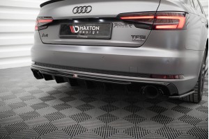 Rear Valance Audi A4 S-line B9 (Version with single exhaust tips on both sides) - Version with single exhaust tips on both sides