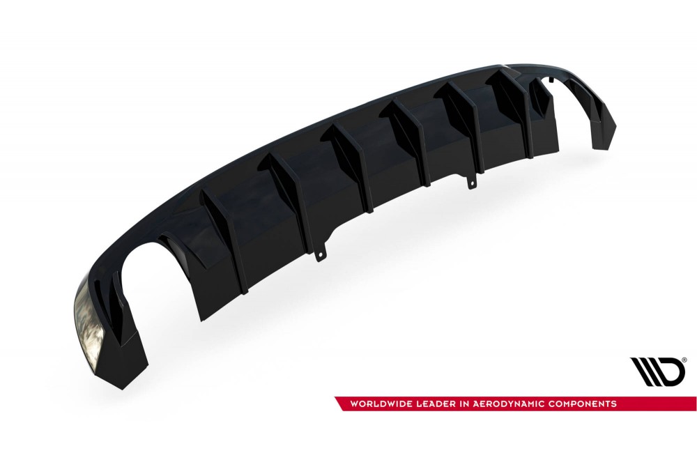 Rear Valance Audi A4 S-line B9 (Version with single exhaust tips on both sides) - Version with single exhaust tips on both sides