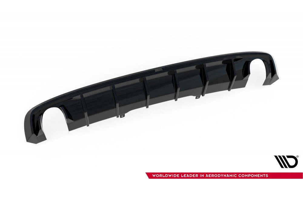 Rear Valance Audi A4 S-line B9 (Version with single exhaust tips on both sides) - Version with single exhaust tips on both sides