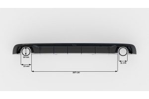 Rear Valance Audi A4 S-line B9 (Version with single exhaust tips on both sides) - Version with single exhaust tips on both sides