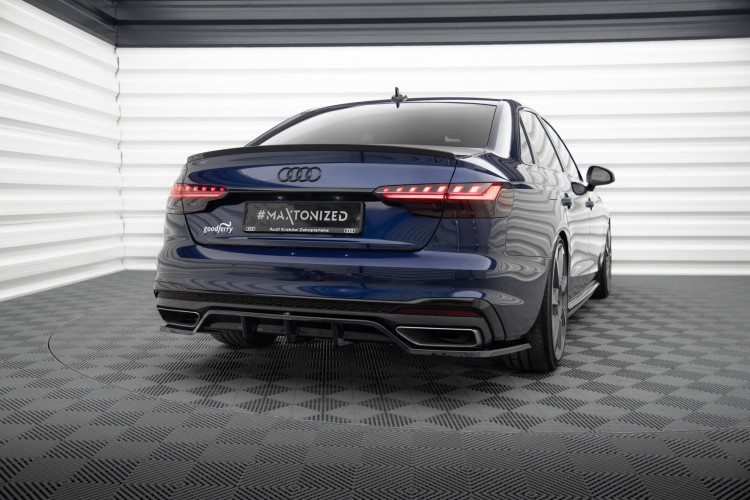 Πίσω Splitter (με κάθετους στύλους) V.2 Audi A4 S-Line B9 Facelift