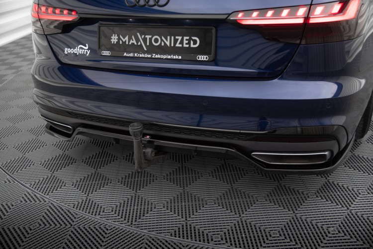 Πίσω Splitter (με κάθετους στύλους) V.2 Audi A4 S-Line B9 Facelift