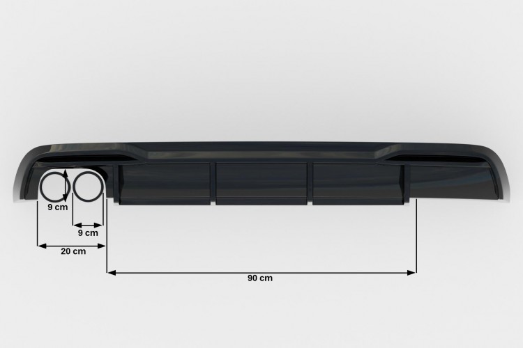 Πίσω valance Audi A5 Coupe 8T Facelift (Έκδοση με διπλές εξατμίσεις από τη μία πλευρά)