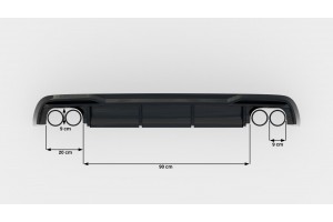 Rear Valance Audi A5 8T Facelift (Version with dual exhausts on both sides)