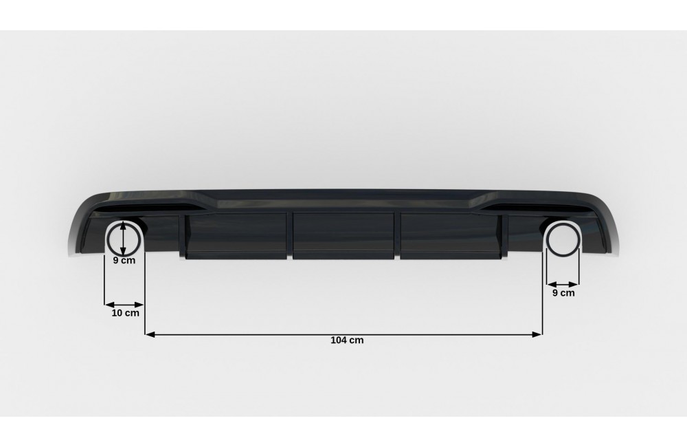 Rear Valance Audi A5 8T Facelift (Version with single exhausts on both sides)