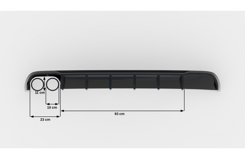 Rear Valance Audi A6 Sedan / Avant C7 (Single side dual exhaust version)
