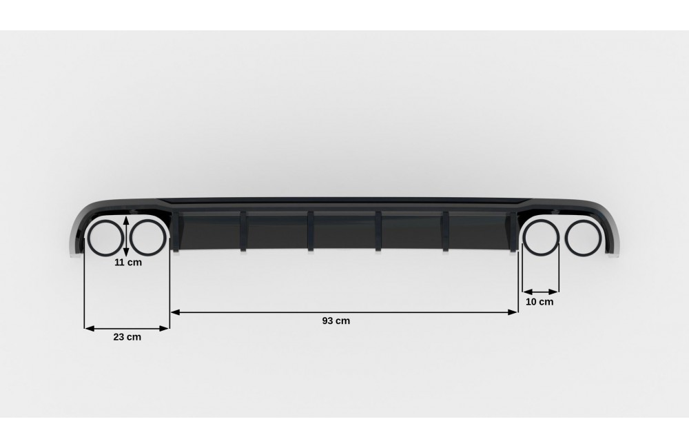Rear Valance Audi A6 Sedan / Avant C7 (Version with dual exhausts on both sides)