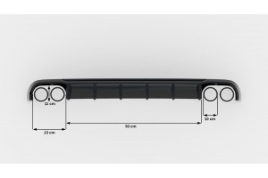 Rear Valance Audi A6 Sedan / Avant C7 (Version with dual exhausts on both sides)