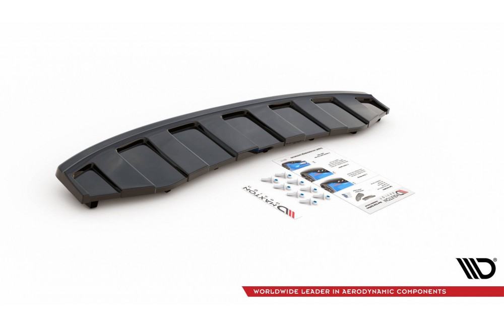 Rear Splitter AUDI A6 C7 S-LINE AVANT EXHAUST 2x1 (with vertical bars)