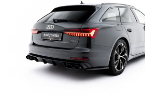 Rear Valance + Exhaust Ends Imitation Audi A6 Sedan / Avant C8 / C8 Facelift