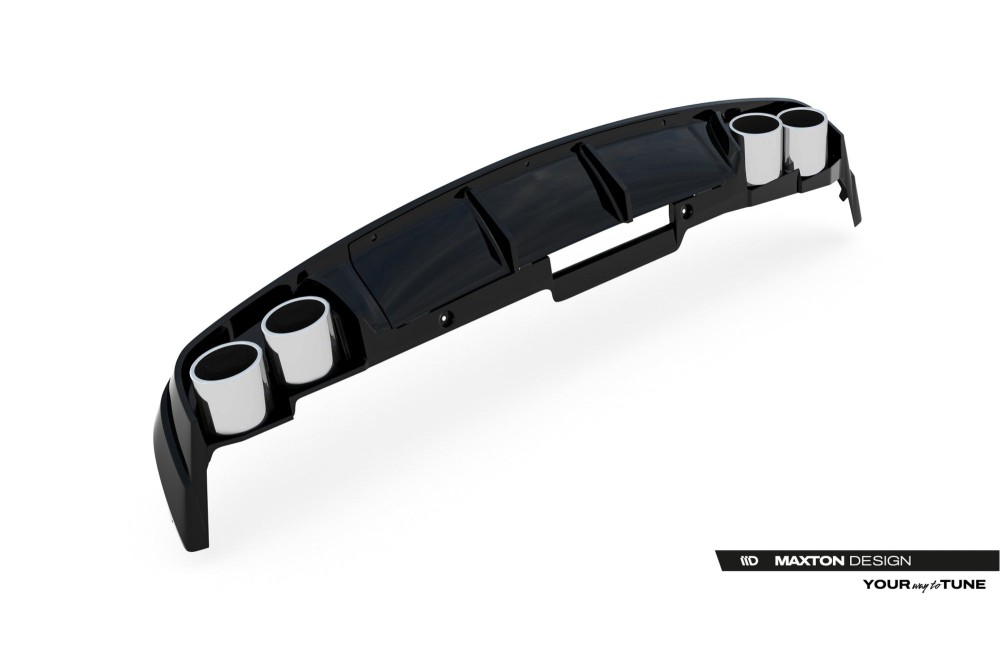Rear Valance + Exhaust Ends Imitation Audi A6 Sedan / Avant C8 / C8 Facelift