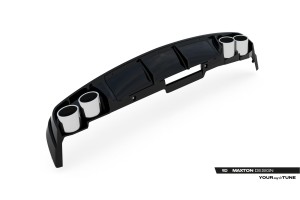 Rear Valance + Exhaust Ends Imitation Audi A6 Sedan / Avant C8 / C8 Facelift