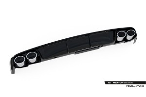 Rear Valance + Exhaust Ends Imitation Audi A6 Sedan / Avant C8 / C8 Facelift