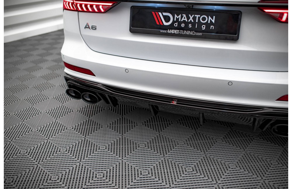 Rear Valance + Exhaust Ends Imitation Audi A6 S-Line / S6 C8 / C8 Facelift
