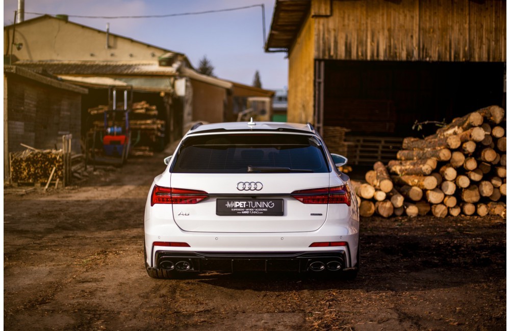 Rear Valance + Exhaust Ends Imitation Audi A6 S-Line / S6 C8 / C8 Facelift
